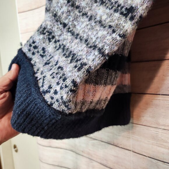 Anthropologie Pilcro Mash Up Cardigan Sweater Mixed Print 3 Button Womens Size L - Picture 7 of 16